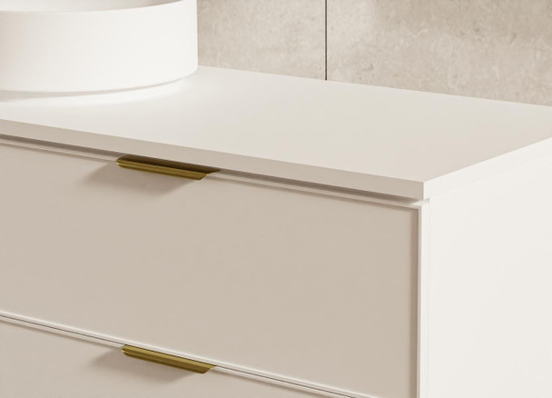 Hadley Matte White Wall Hung Vanity 1500mm Single Basin 