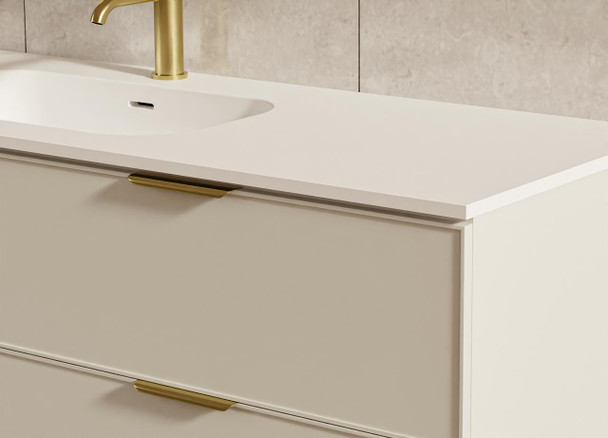 Hadley Soft Grey Wall Hung Vanity 1500mm Single Basin 
