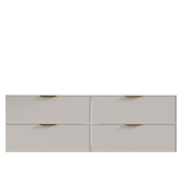 Hadley Soft Grey Wall Hung Vanity 1500mm Single Basin 