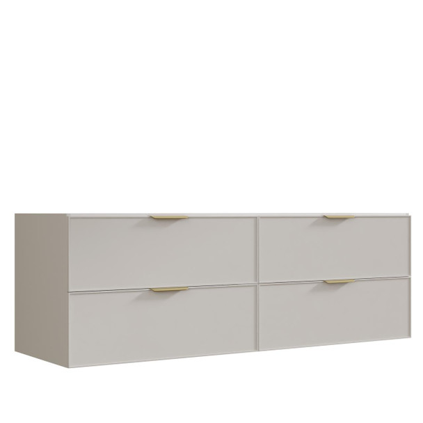 Hadley Soft Grey Wall Hung Vanity 1500mm Single Basin 