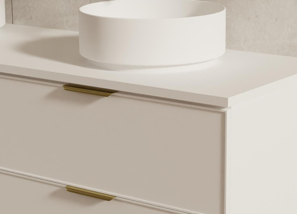 Hadley Matte White Wall Hung Vanity 1500mm Double Basin 