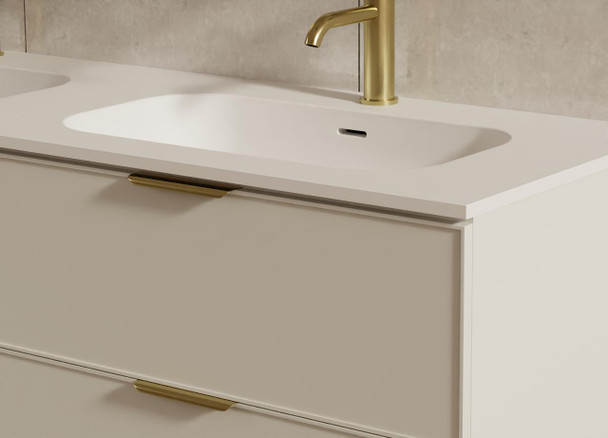 Hadley Soft Grey Wall Hung Vanity 1500mm Double Basin 