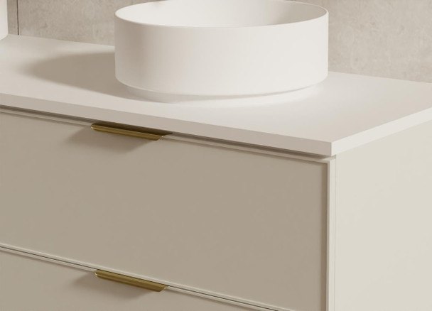 Hadley Soft Grey Wall Hung Vanity 1500mm Double Basin 