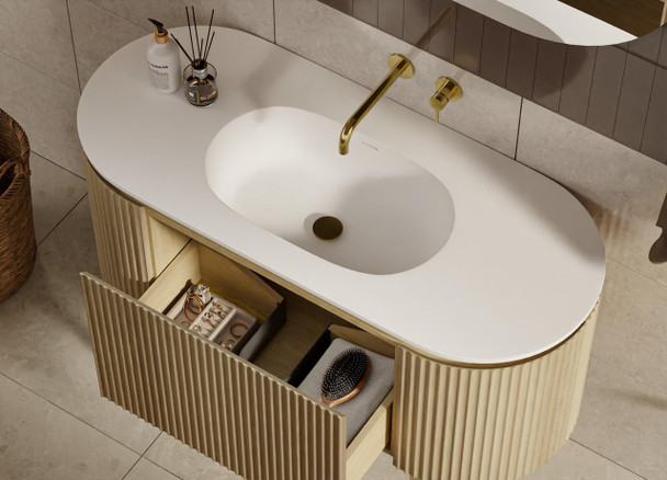 Abigail American Oak Floor Standing Vanity 1200mm 
