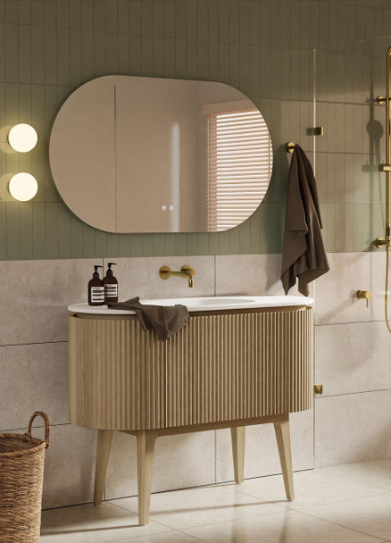Abigail American Oak Floor Standing Vanity 1200mm 