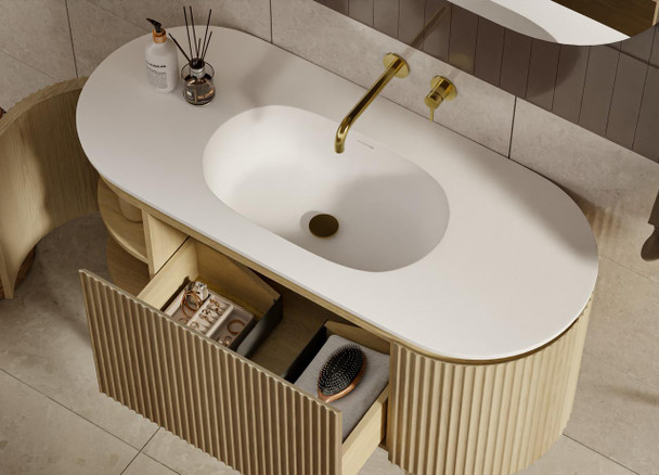 Abigail American Oak Floor Standing Vanity 1200mm 