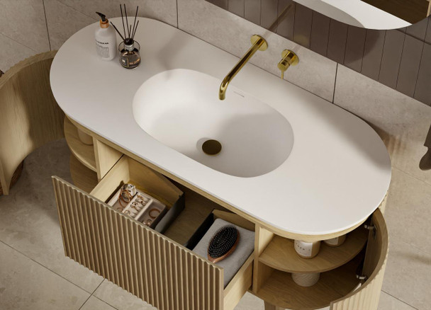 Abigail American Oak Floor Standing Vanity 1200mm 