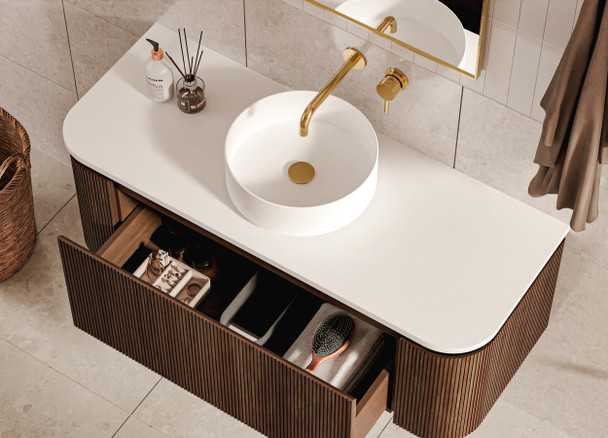 Yallingup Mocha Oak Wall Hung Vanity 900mm