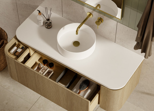 Yallingup American Oak Wall Hung Vanity 900mm