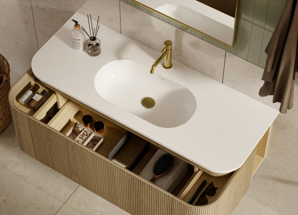 Yallingup American Oak Wall Hung Vanity 900mm