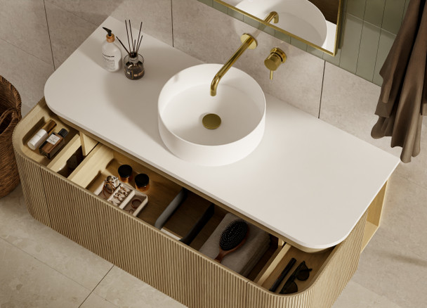 Yallingup American Oak Wall Hung Vanity 900mm