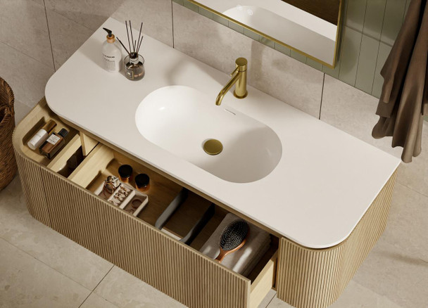 Yallingup American Oak Wall Hung Vanity 1200mm 