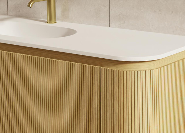 Yallingup American Oak Wall Hung Vanity 1500mm Single Basin 