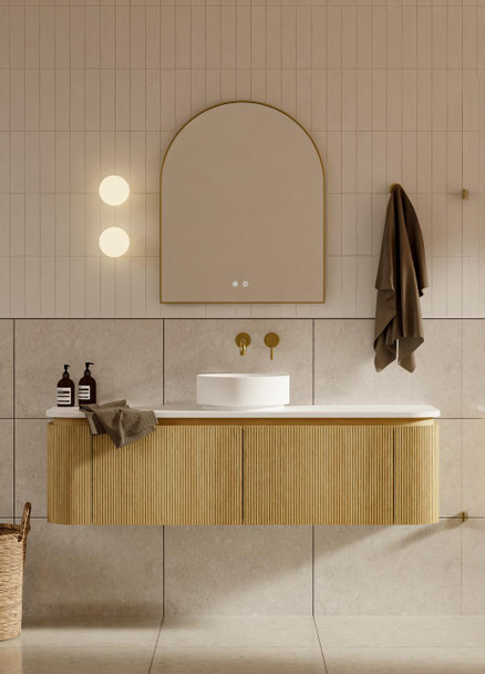 Yallingup American Oak Wall Hung Vanity 1500mm Single Basin 