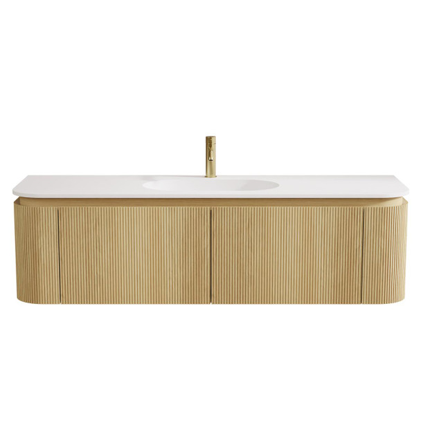 Yallingup American Oak Wall Hung Vanity 1500mm Single Basin 