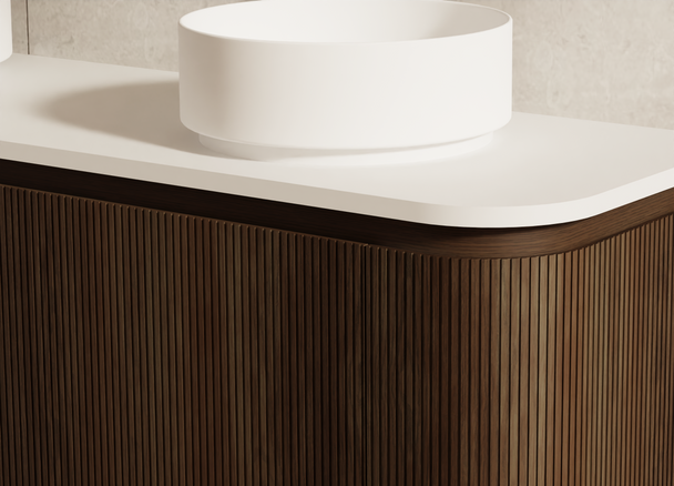 Yallingup Mocha Oak Wall Hung Vanity 1500mm Double Basin