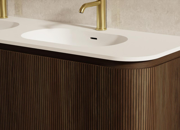 Yallingup Mocha Oak Wall Hung Vanity 1500mm Double Basin 