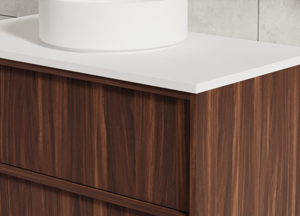Flinders Black Walnut Wall Hung Vanity 900mm