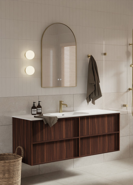 Flinders Black Walnut Wall Hung Vanity 1200mm