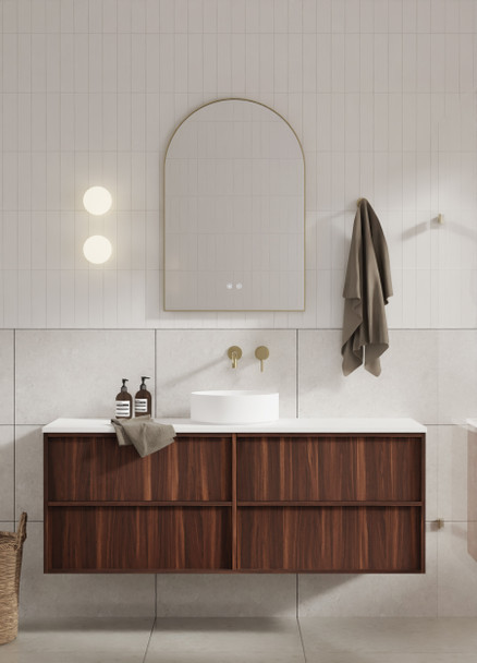 Flinders Black Walnut Wall Hung Vanity 1200mm