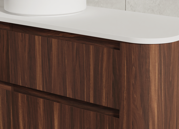 Karijini Black Walnut Wall Hung Vanity 1500mm Single Basin