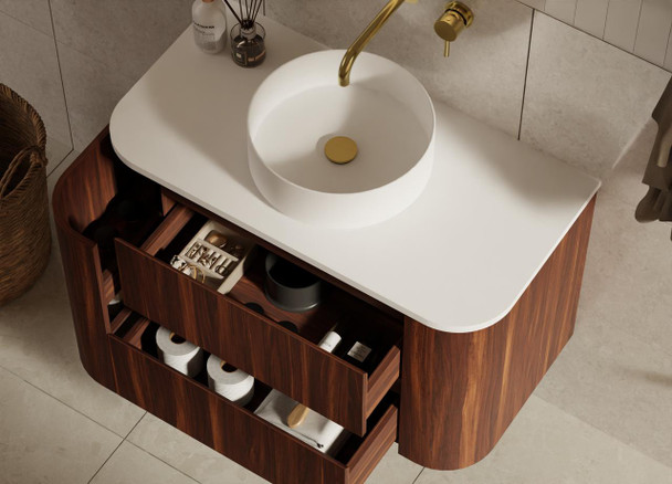 Karijini Black Walnut Wall Hung Vanity 750mm 