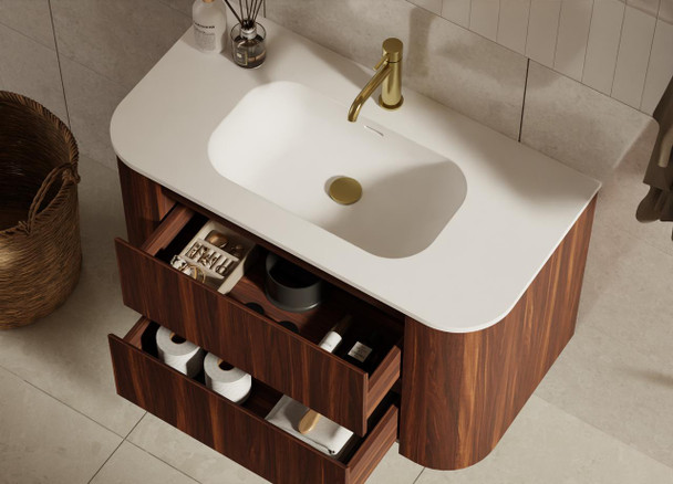 Karijini Black Walnut Wall Hung Vanity 750mm 