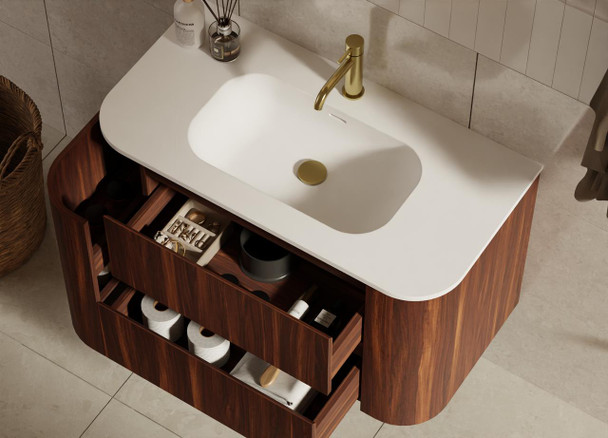 Karijini Black Walnut Wall Hung Vanity 750mm 