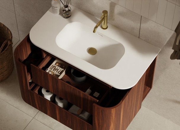 Karijini Black Walnut Wall Hung Vanity 750mm 