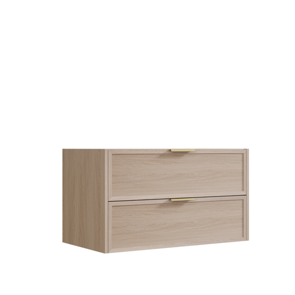 Bayside Washed Oak Wall Hung Vanity 900mm