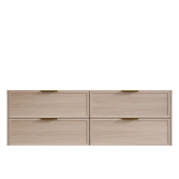 Bayside Washed Oak Wall Hung Vanity 1200mm