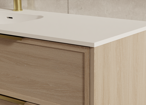 Bayside Washed Oak Wall Hung Vanity 1200mm