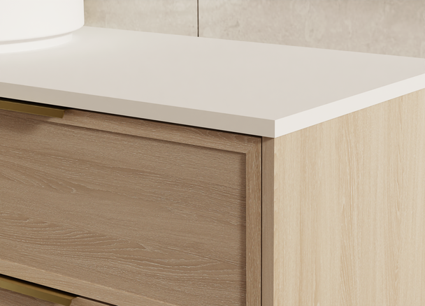 Bayside Washed Oak Wall Hung Vanity 1800mm Double Basin
