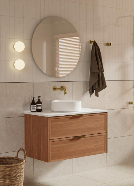 Bayside Century Teak Wall Hung Vanity 900mm 
