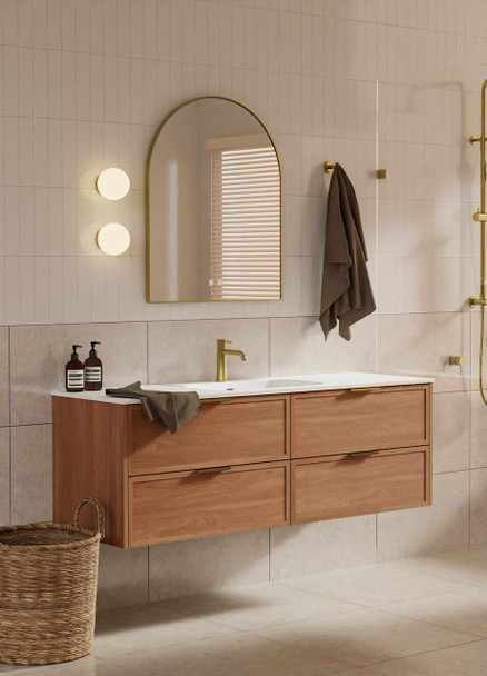 Bayside Century Teak Wall Hung Vanity 1200mm 