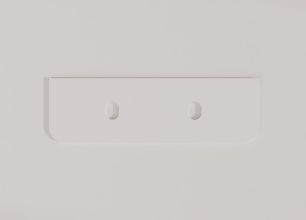 Vanity White Stone Top Double Basin 1800*460*20mm – R125 Front Corners