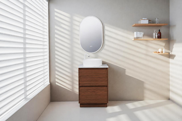 Willow Walnut Floor Mount Vanity 600mm 