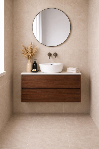Willow Walnut Wall Hung Vanity 900mm 