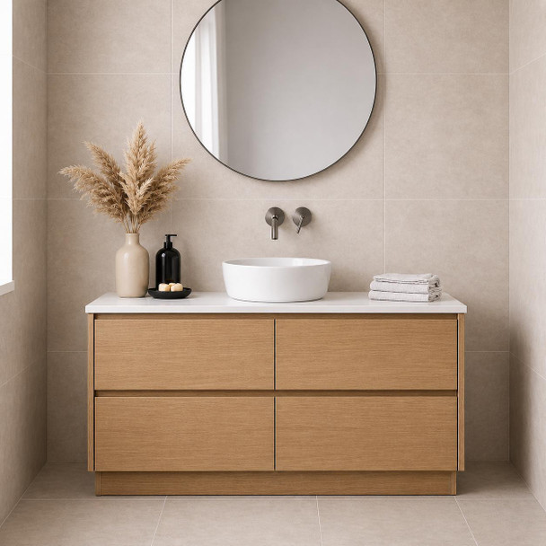 Willow Oak Floor Mount Vanity 1200mm 