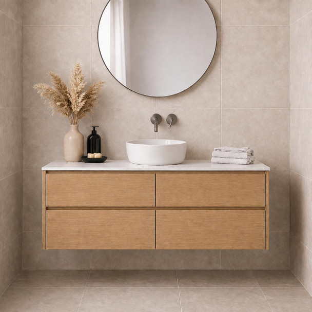 Willow Oak Wall Hung Vanity 1200mm 