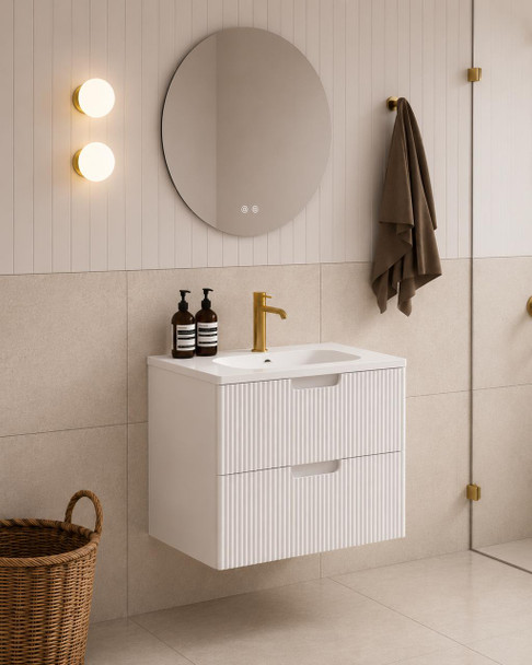Ida White Wall Hung Vanity 600mm 