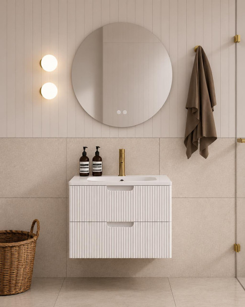 Ida White Wall Hung Vanity 600mm 