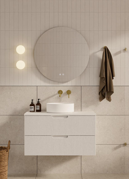 Ida White Wall Hung Vanity 750mm 