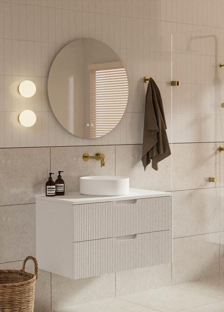Ida White Wall Hung Vanity 750mm 