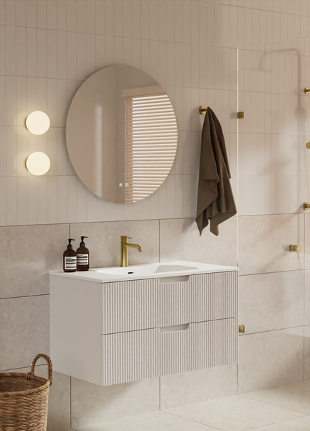 Ida White Wall Hung Vanity 900mm