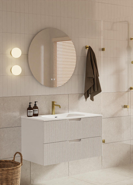 Ida White Wall Hung Vanity 900mm 