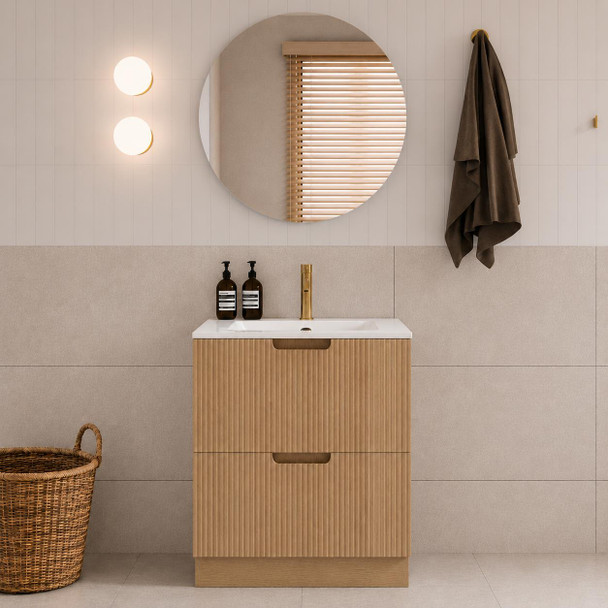 Ida Oak Floor Vanity 600mm 