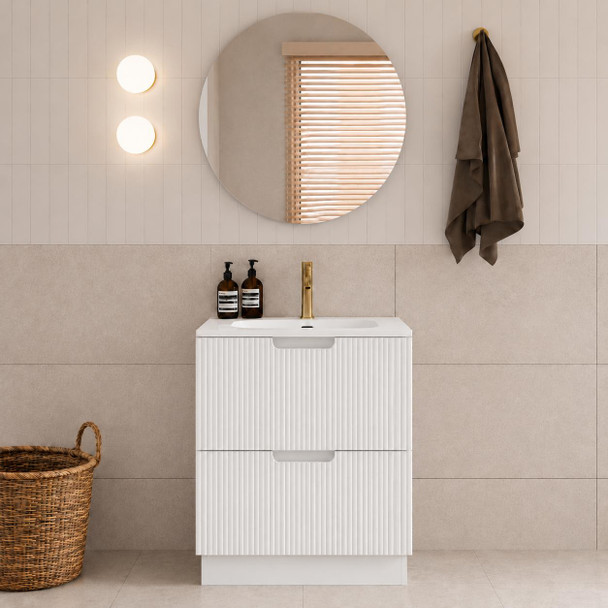Ida White Floor Vanity 600mm 