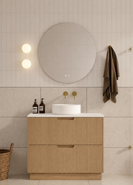 Ida Oak Floor Mount Vanity 750mm 