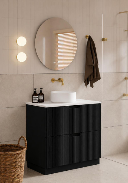 Ida Black Floor Mount Vanity 750mm 